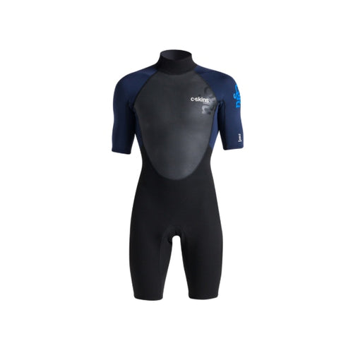 Black and blue c-skins wetsuit with brand logo on a white background