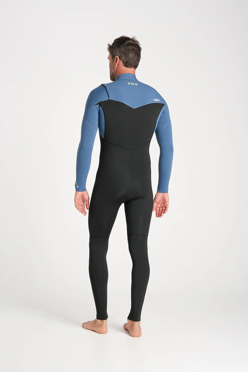C-skins session men’s wetsuit 4/3 chest zip back view