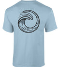 Back of the kosin big wave tee in blue