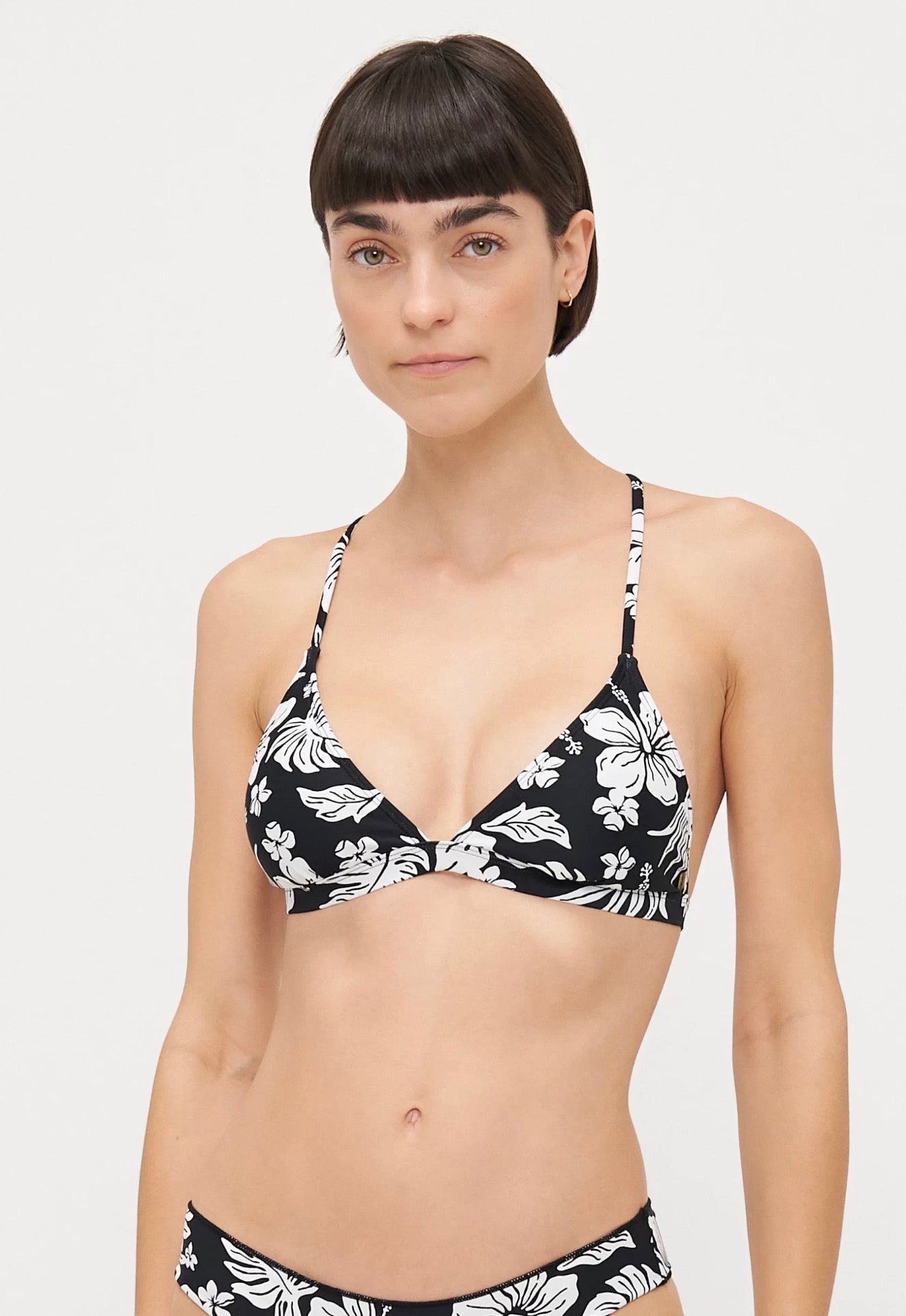 Ripcurl bikini floral pattern in black