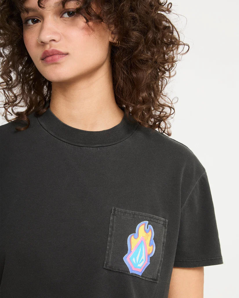 Volcom women’s Pocket Dial T-Shirt - Vintage Black