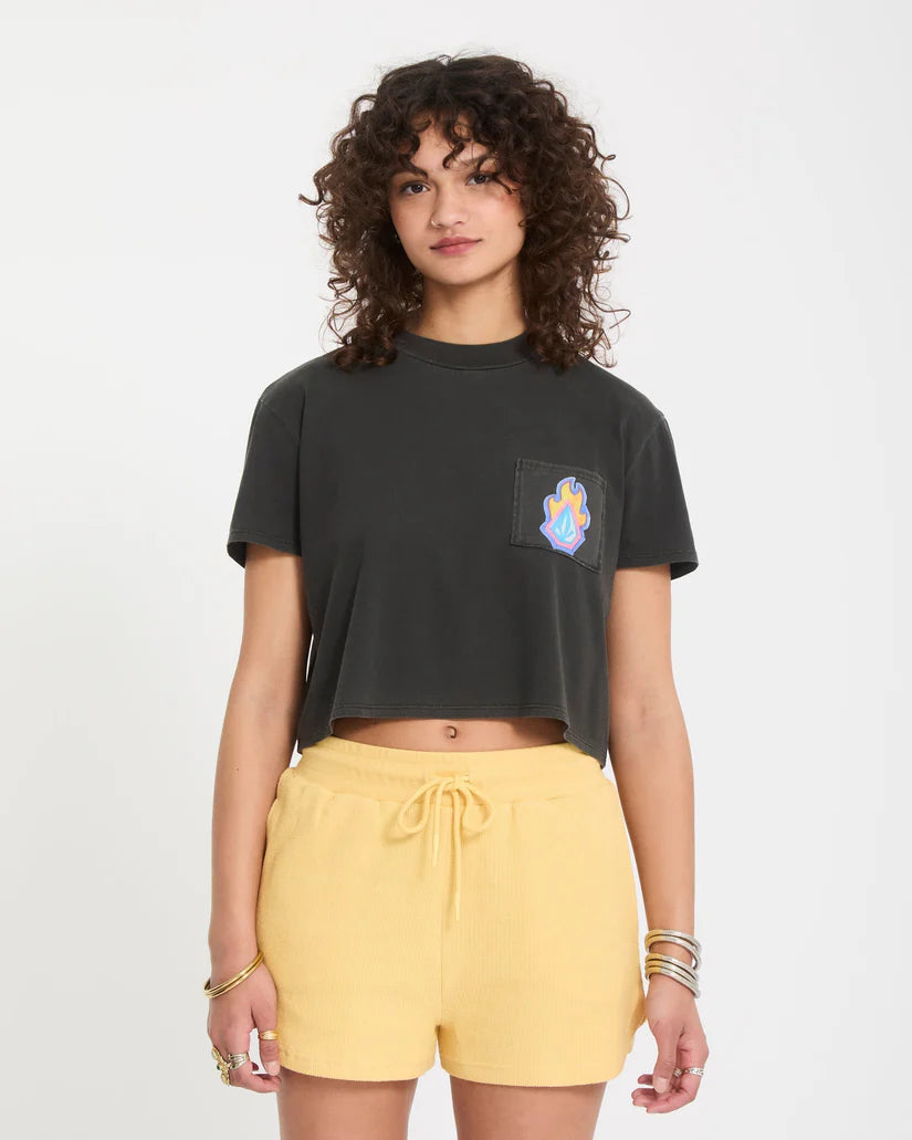 Volcom women’s Pocket Dial T-Shirt - Vintage Black