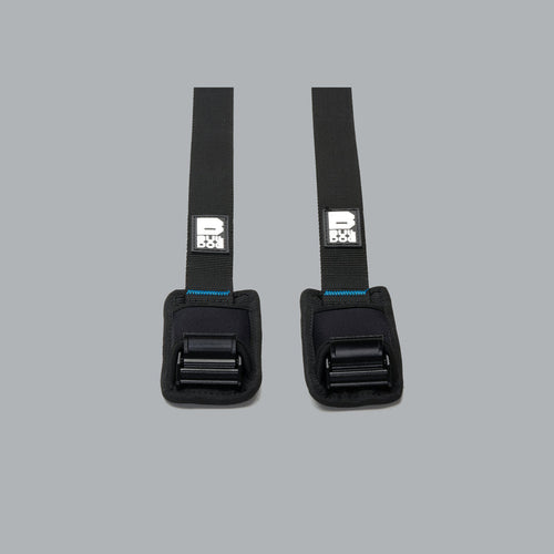 Bulldog black roof rack cam buckle straps, sold as a pair