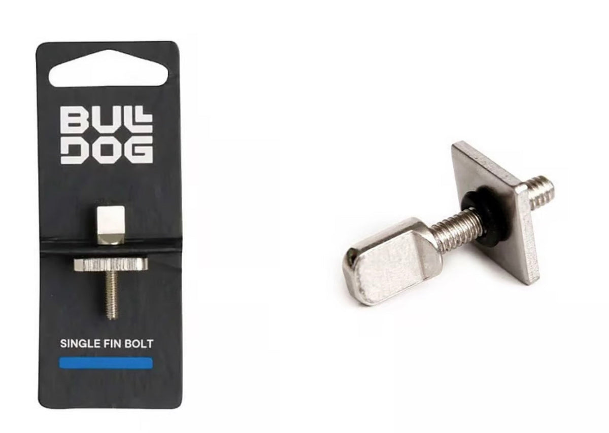 Bulldog single fin bolt and plate for longboard fin boxes