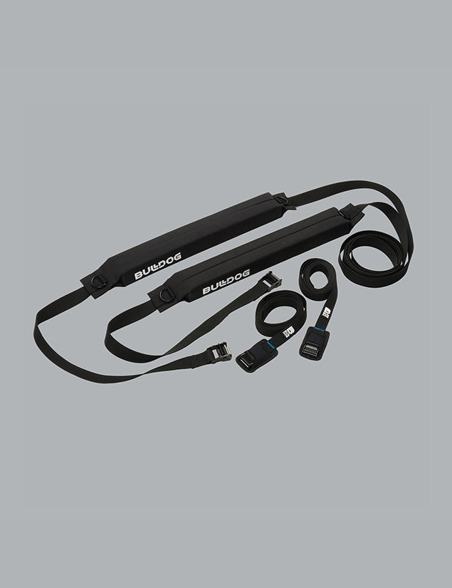Bulldog single soft surfboard roof rack in black