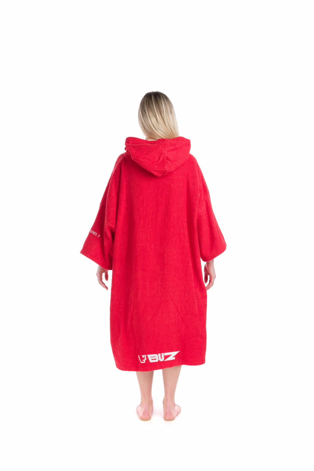 Buz adult Red changing robe back view