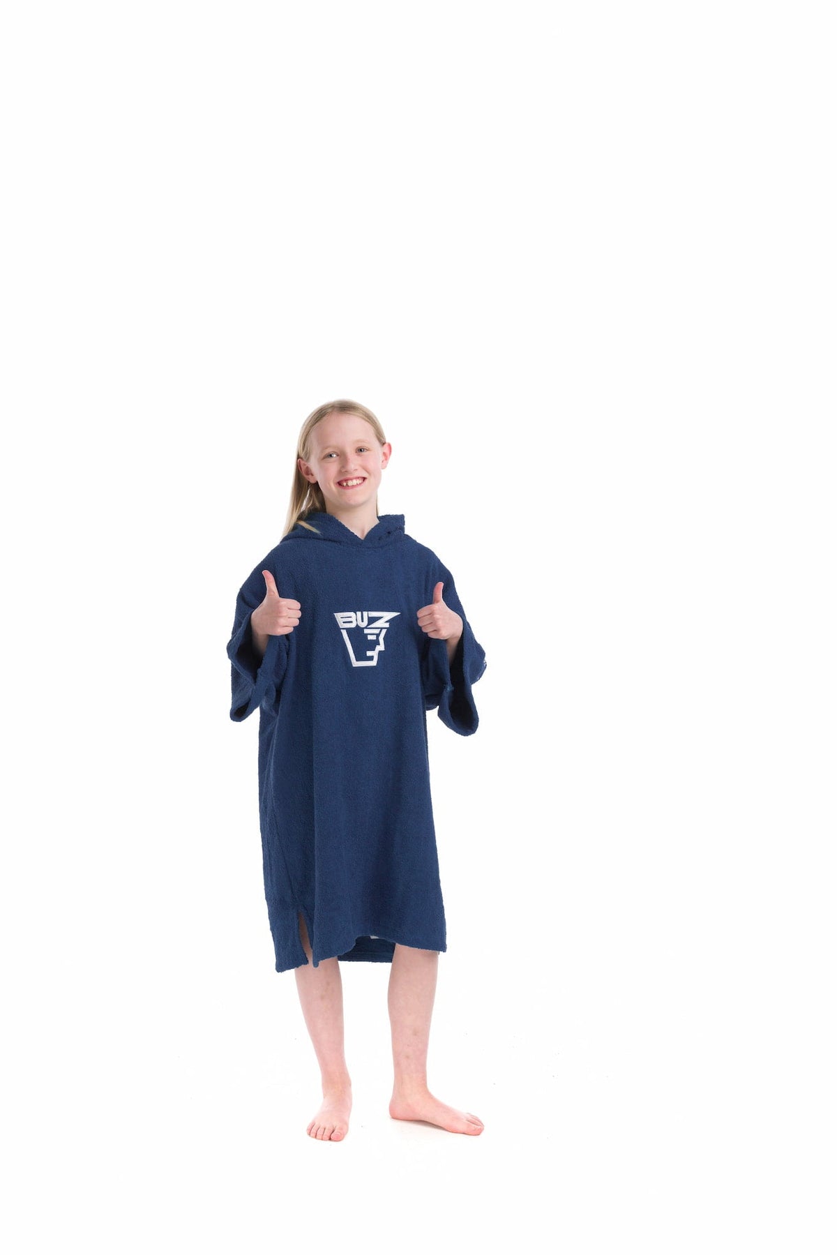 Buz kids Sunset Navy changing robe back view