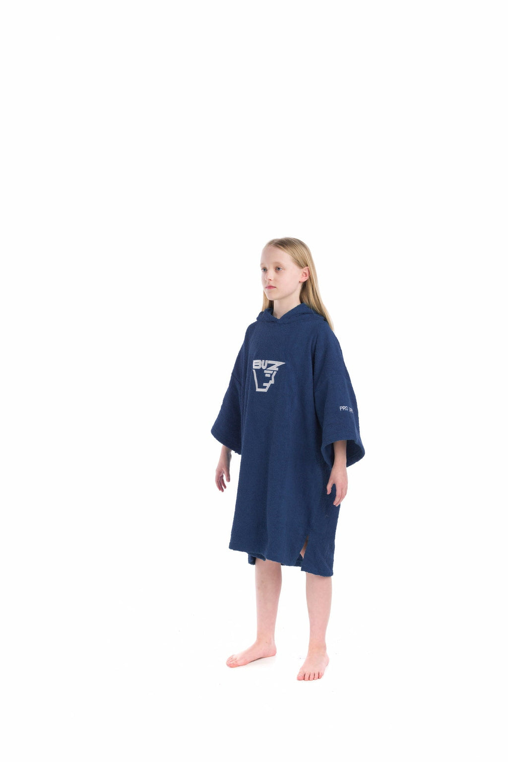Buz kids Sunset Navy changing robe front view