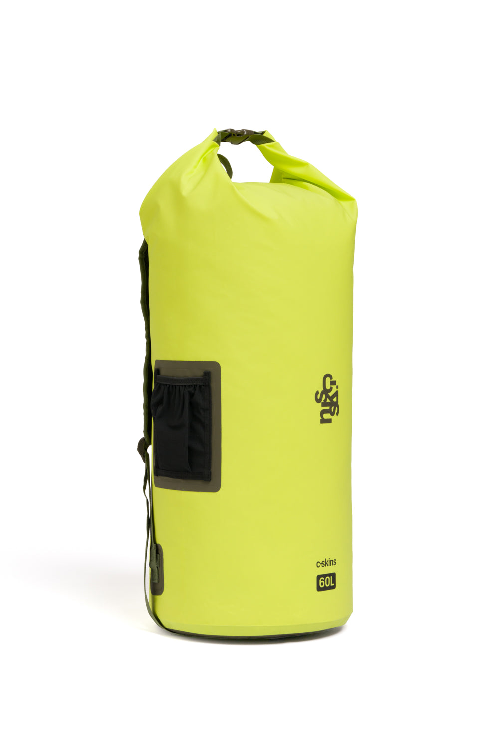 C-Skins Session 60L dry bag backpack in Flash Green detail