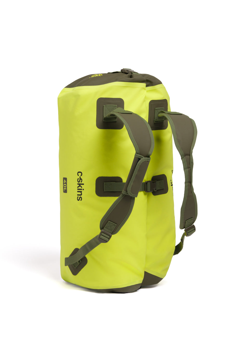 C-Skins Storm Chaser 40L dry duffel in Flash Green detail