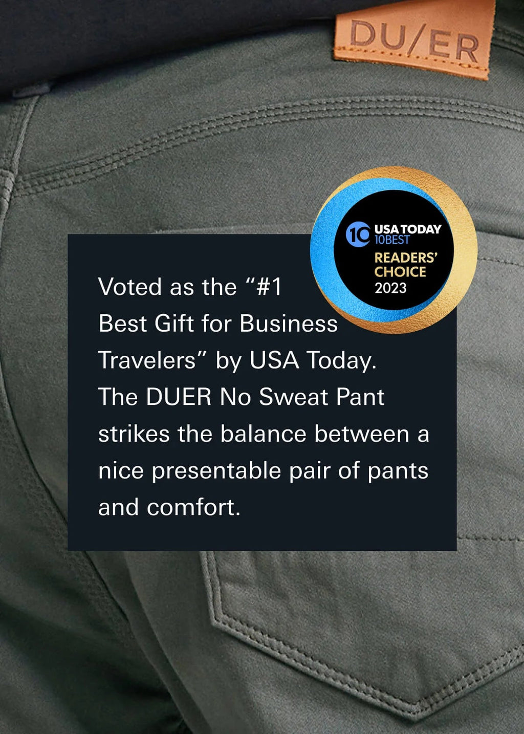 Duer No Sweat Athletic Taper men’s trousers, product detail