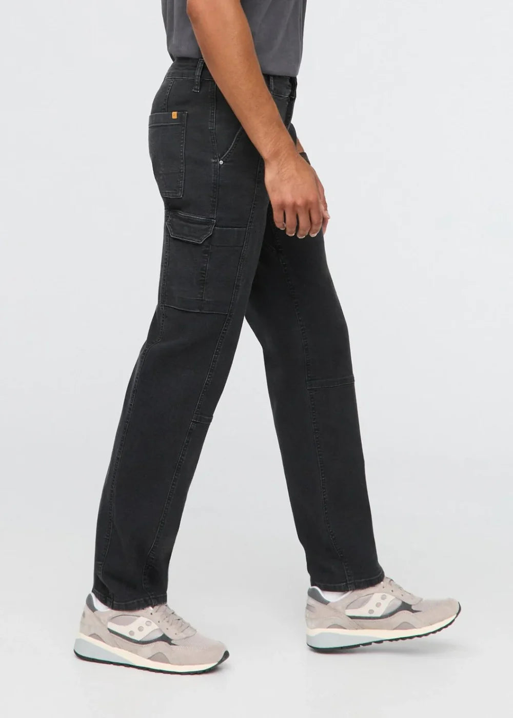 Duer Stretch Canvas 7 Pocket Pant in black, alternate view