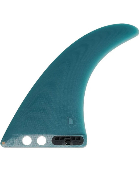FCS II Connect Performance Glass 7 inch longboard fin in teal