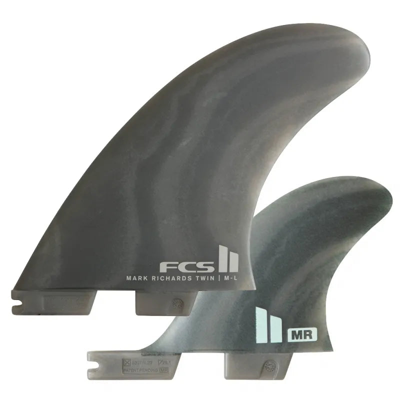 FCS II MR Twin + 1 Neo Glass M/L fins in Smoke Swirl