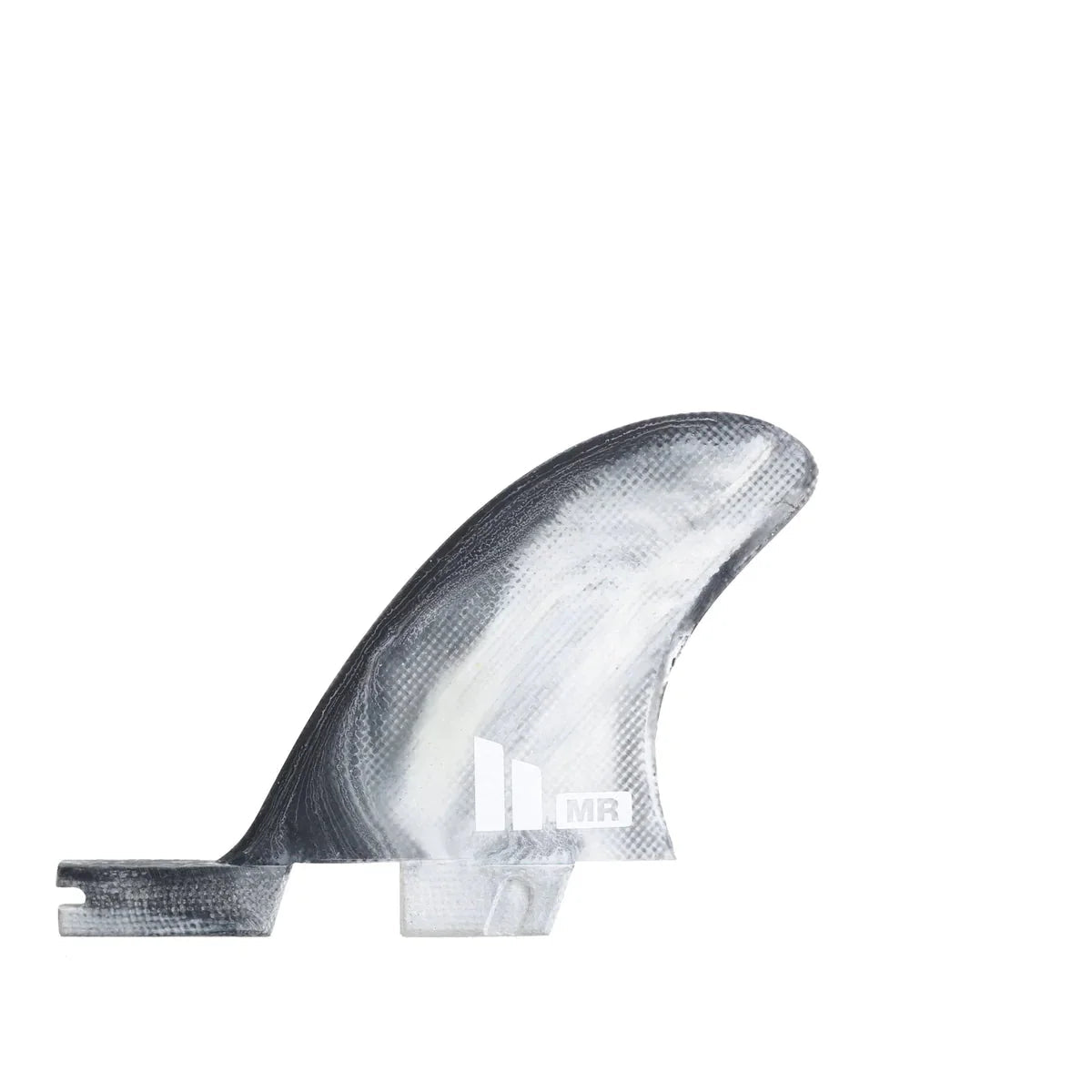 FCS II MR Twin + 1 Performance Core XL fins in black and white, alternate view