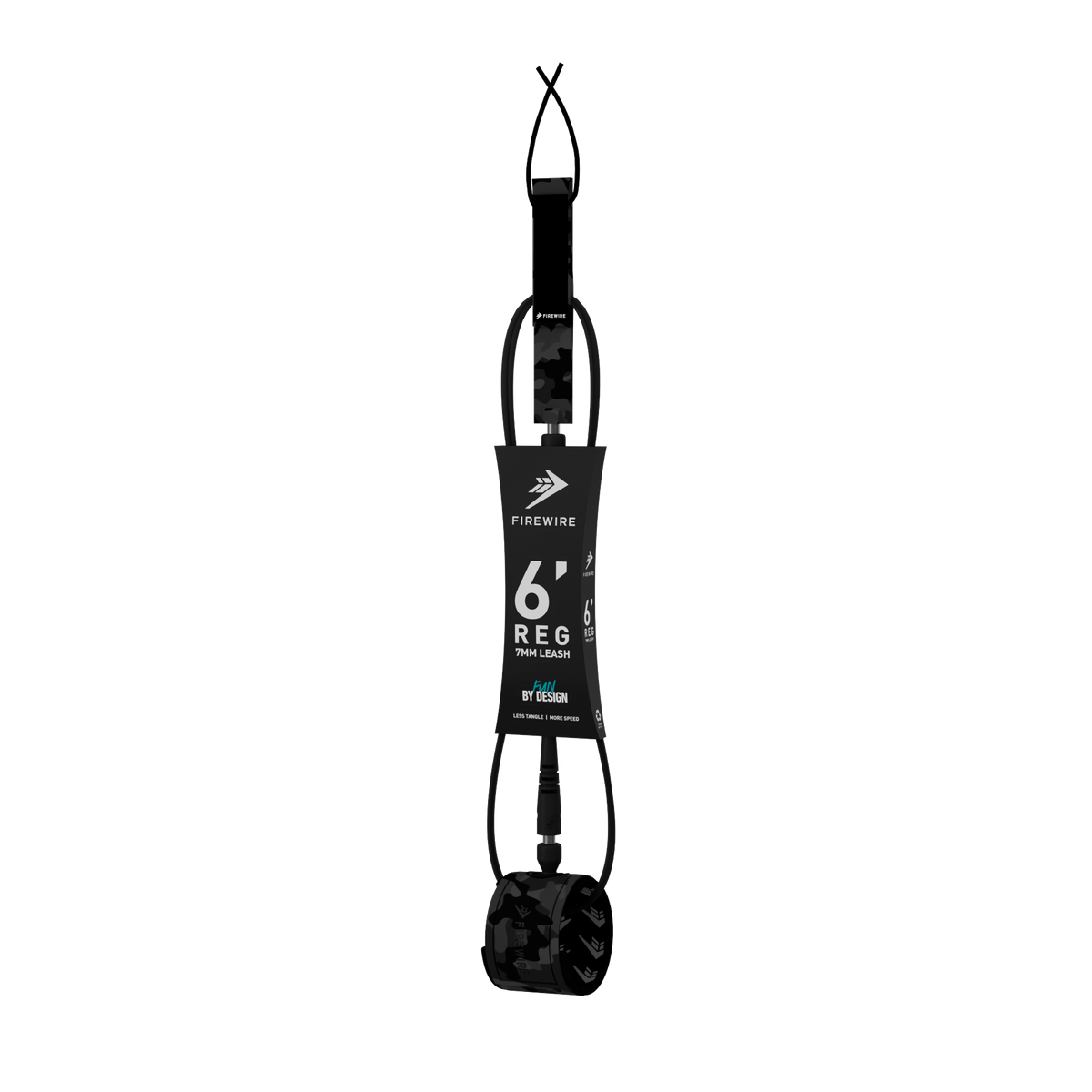Firewire All Day 6ft 7mm regular surfboard leash in black camo