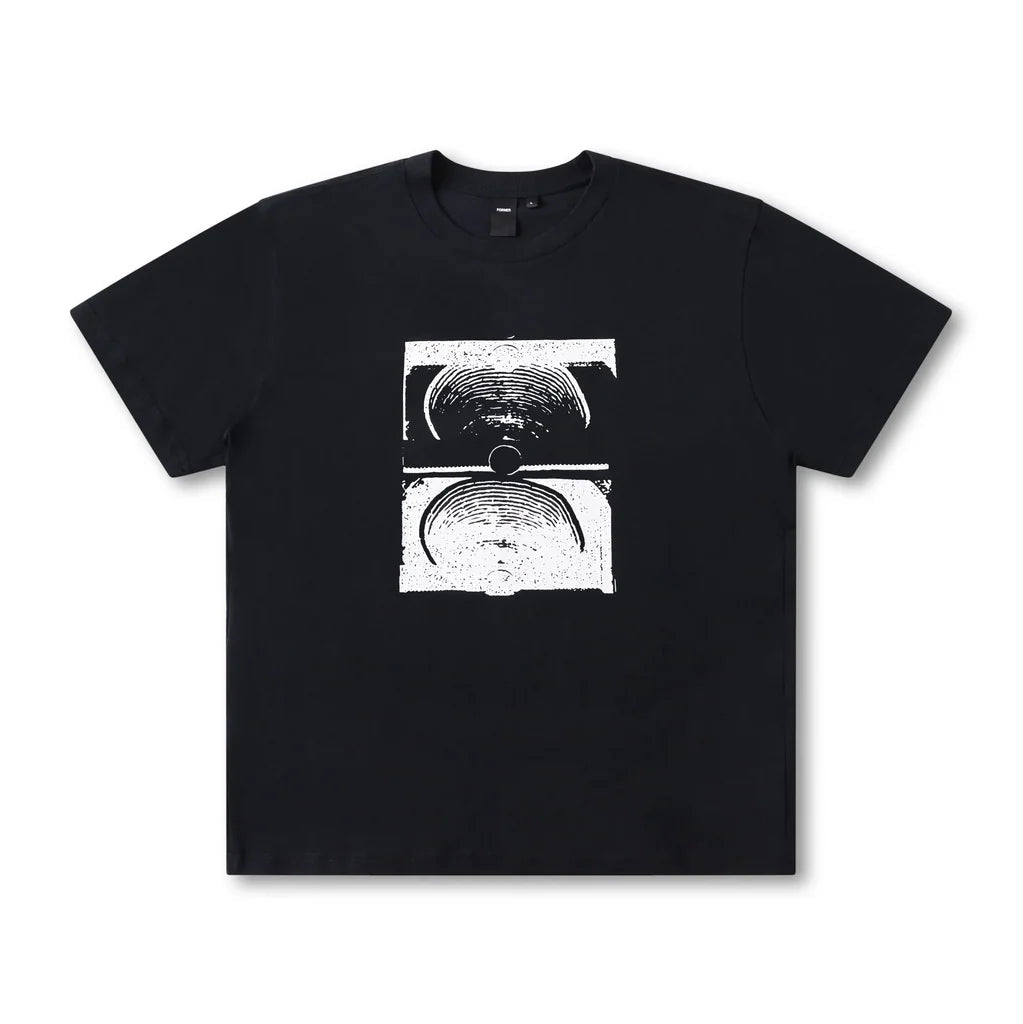 Former Crux Fragment T Shirt in Washed Black, front view