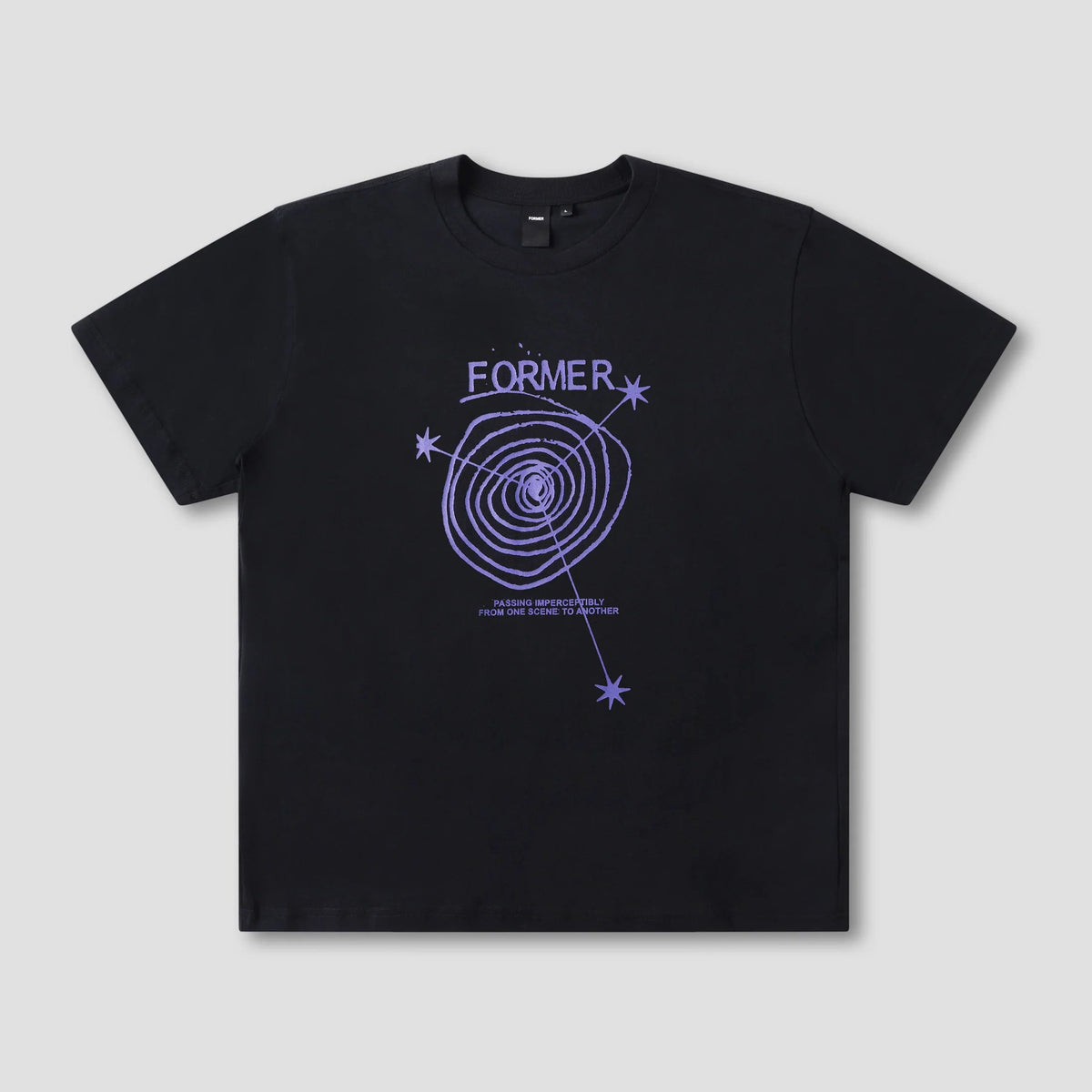 Former Mindless T Shirt in Washed Black, front view