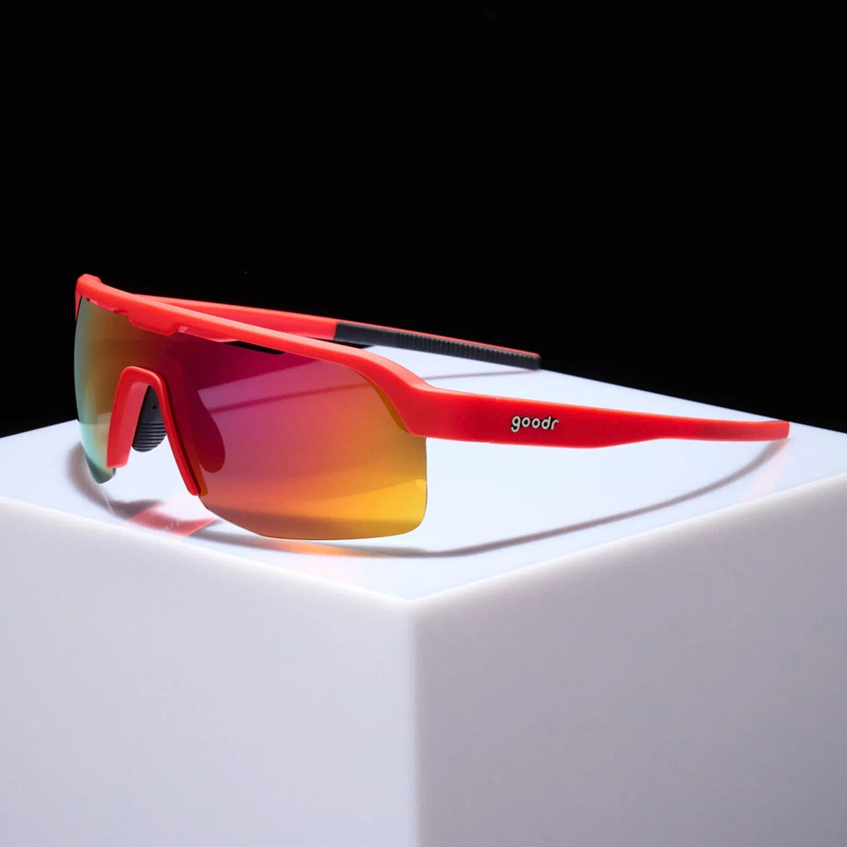Goodr Bolt G Dante’s Shin Split Inferno sunglasses, product view