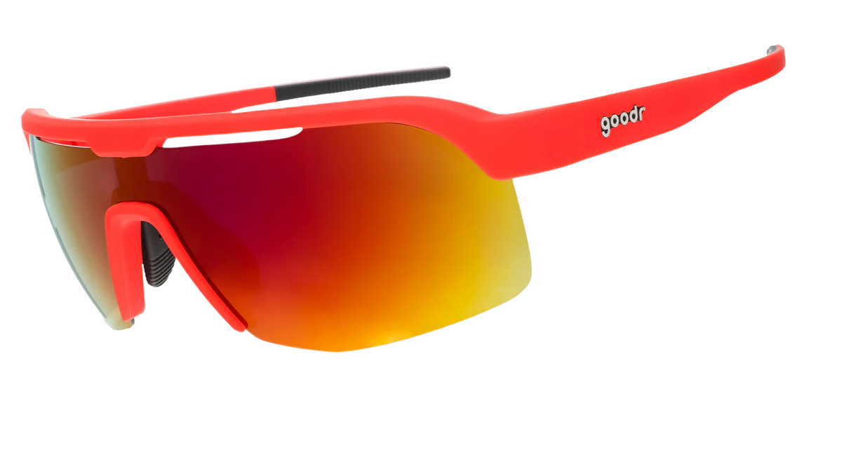 Goodr Bolt G Dante’s Shin Split Inferno sunglasses, side view