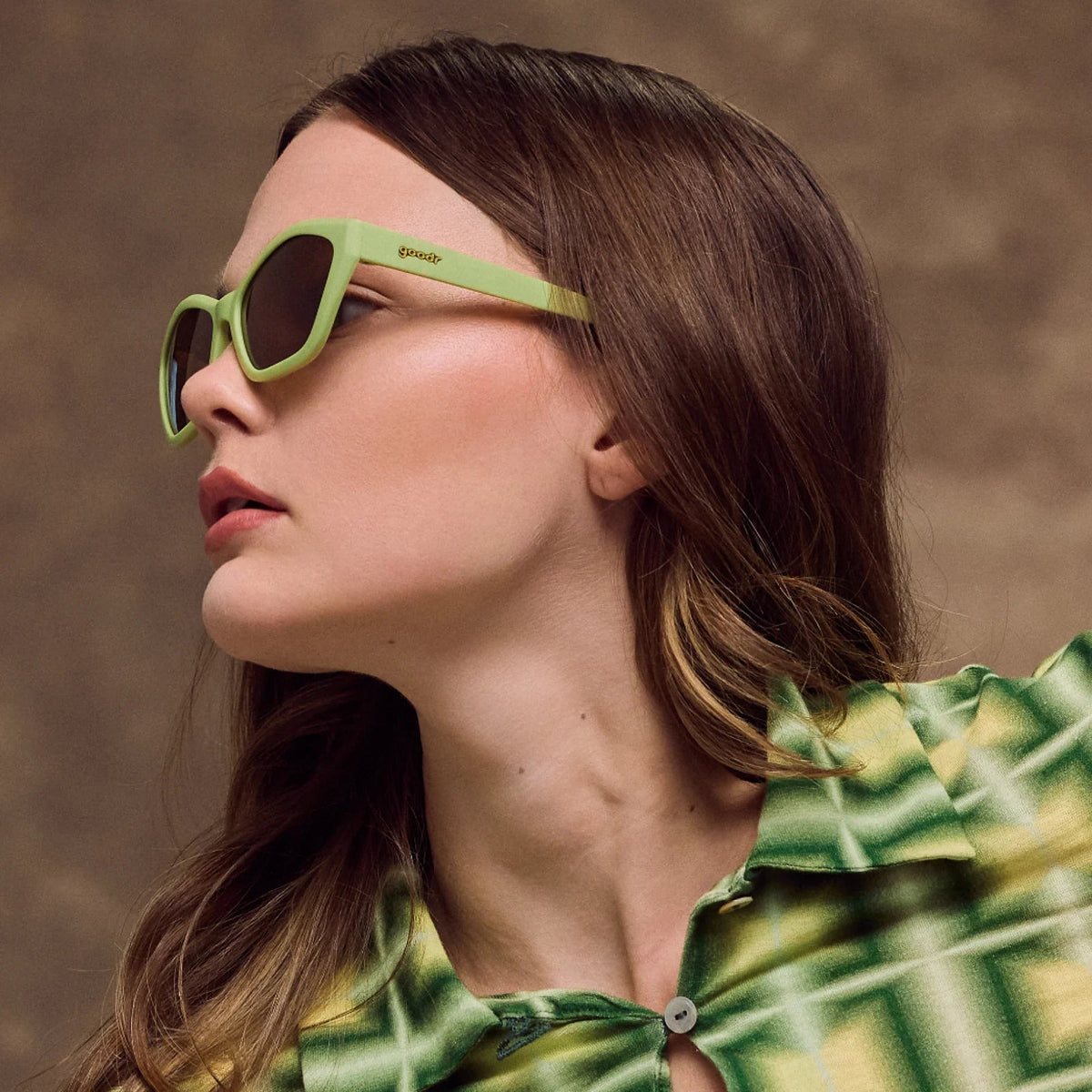 Goodr Deco G Green Tea Nebula sunglasses, product view 2