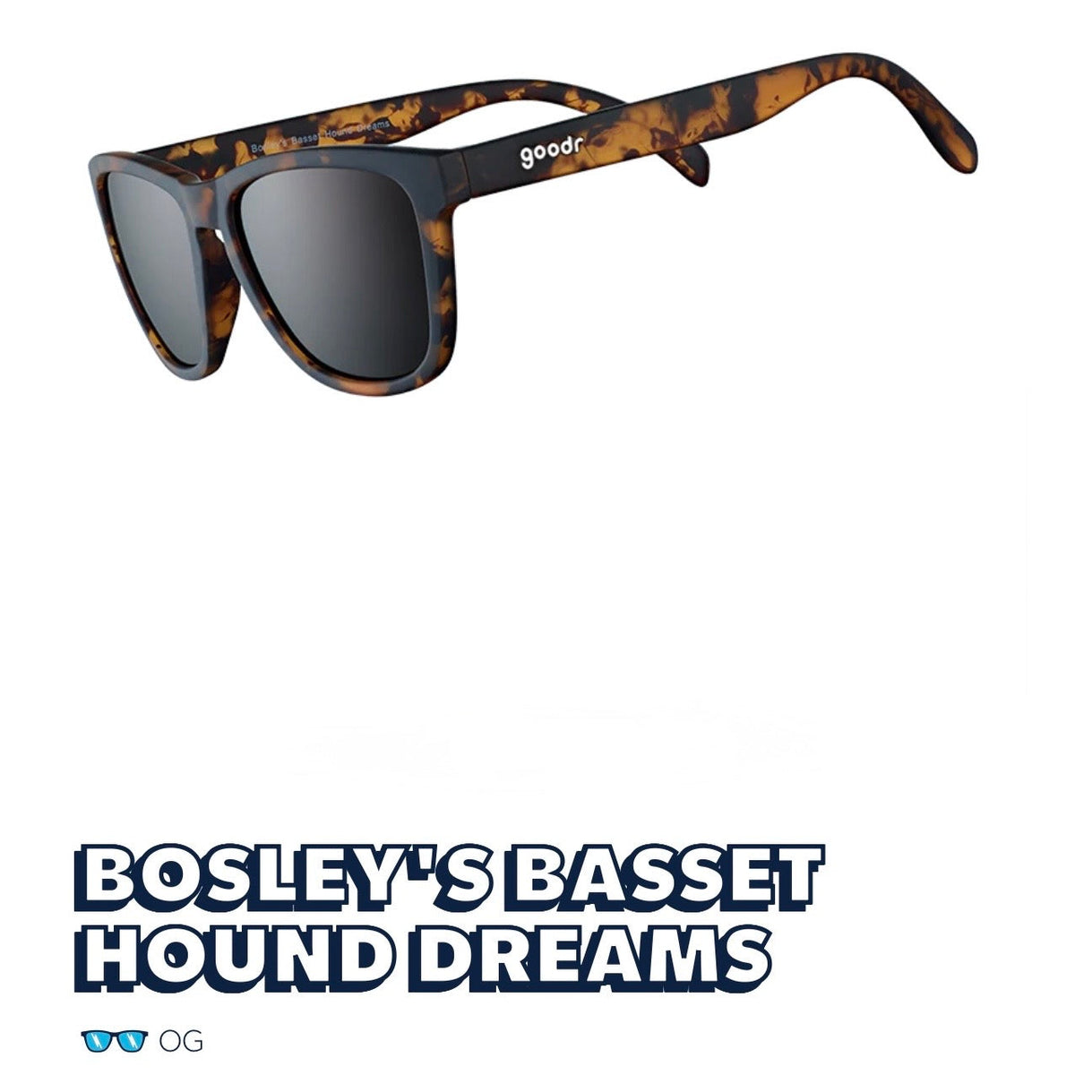 Goodr OG Bosley’s Basset Hound Dreams sunglasses, product view 1