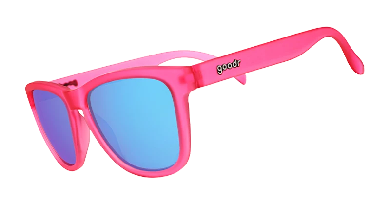 Goodr OG Flamingos On A Booze Cruise sunglasses, side view