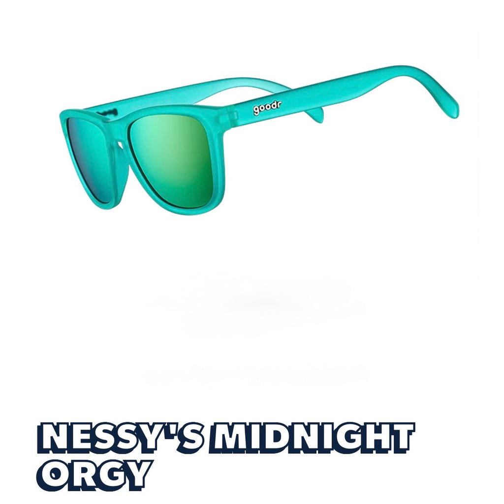 Goodr OG Nessy’s Midnight Orgy sunglasses, product view 1