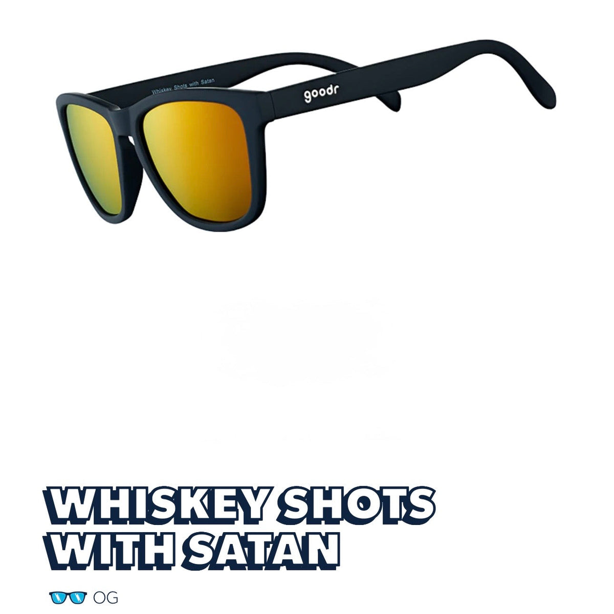 Goodr OG Whiskey Shots With Satan sunglasses, product view 1