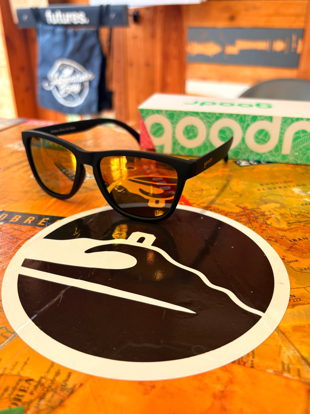 Goodr OG Whiskey Shots With Satan sunglasses, product view 2
