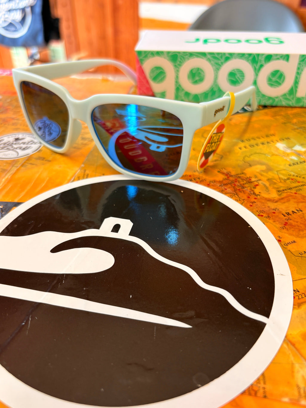 Goodr Sea Foam Party Favour Tidal G sunglasses, product view 2