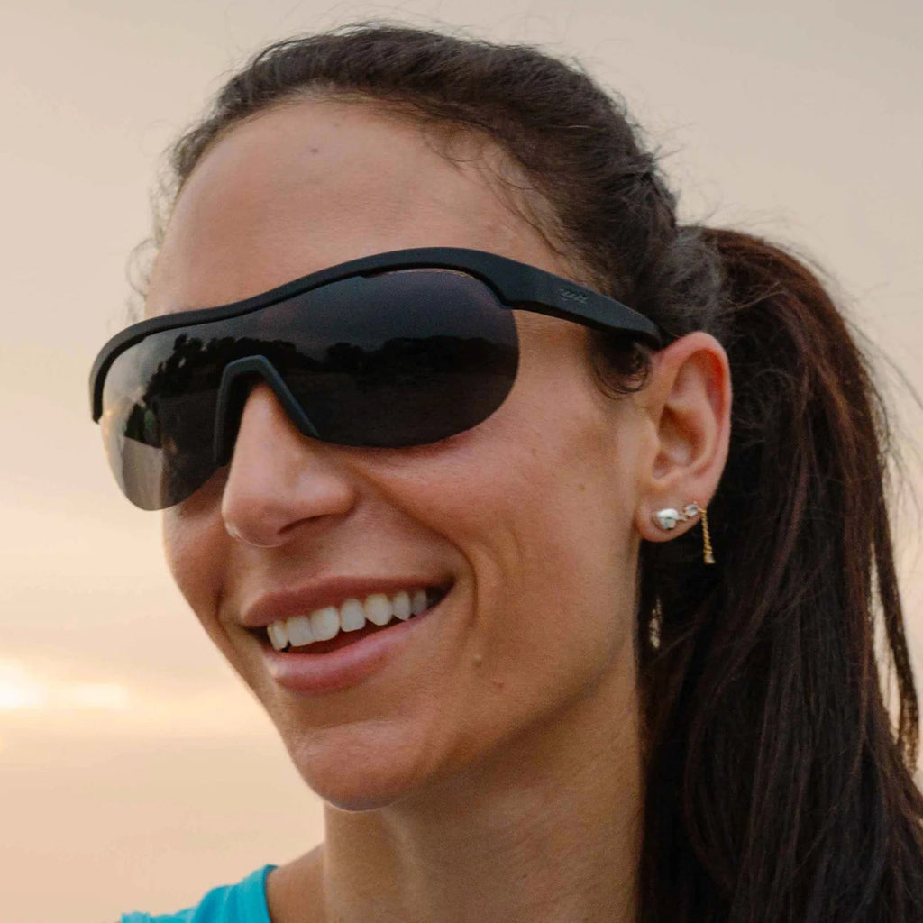 Goodr Sonic G When The World Blurs sunglasses, model view