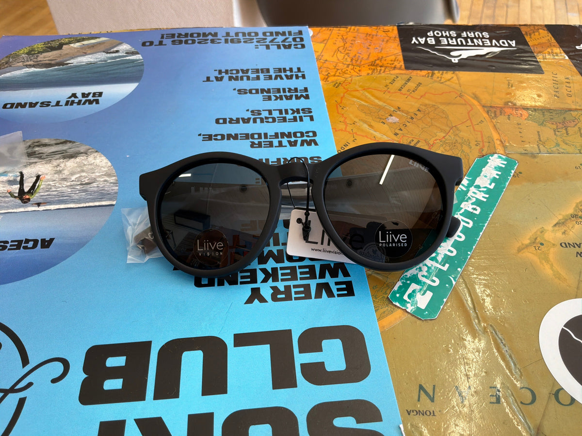 Liive Barra polarised matt black sunglasses