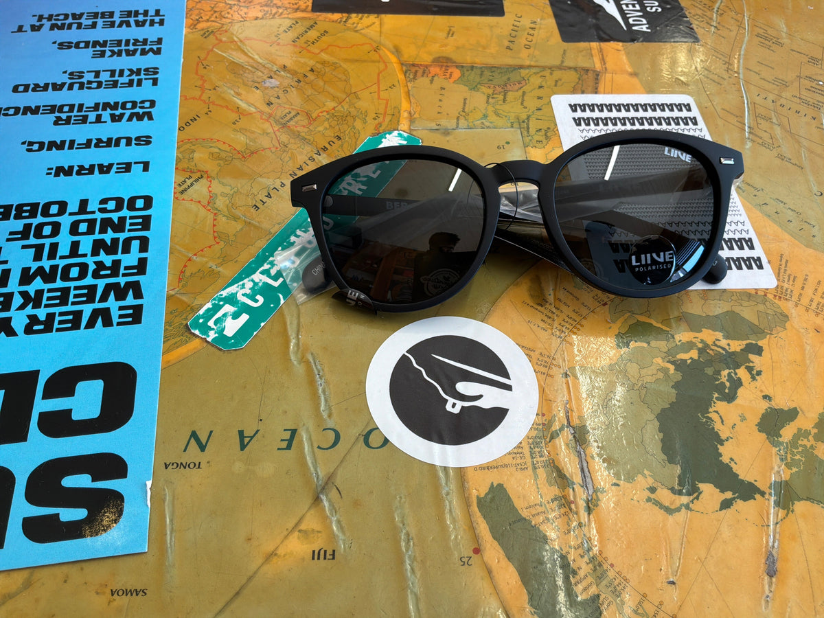 Liive Berawa polarised matt black sunglasses
