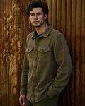 Outerknown Blanket Chroma Shirt in Kelp, front view