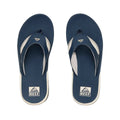 Pair of Reef Fanning men’s flip flops in Navy and Oat