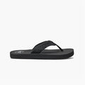 Reef Smoothy men’s flip flop in black, side view