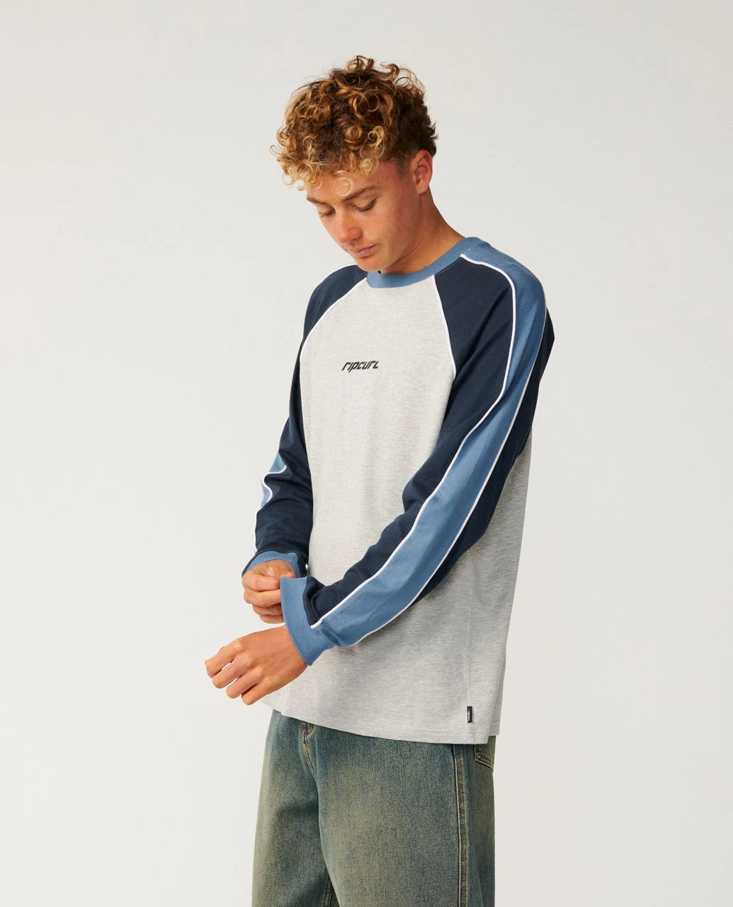 Ripcurl Archive Sandman Panel Long Sleeve Tee, side view
