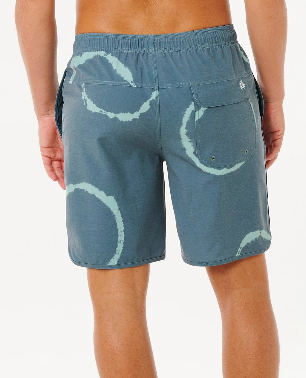 Ripcurl Men’s Pacific Rinse Dye Volley Shorts, back view