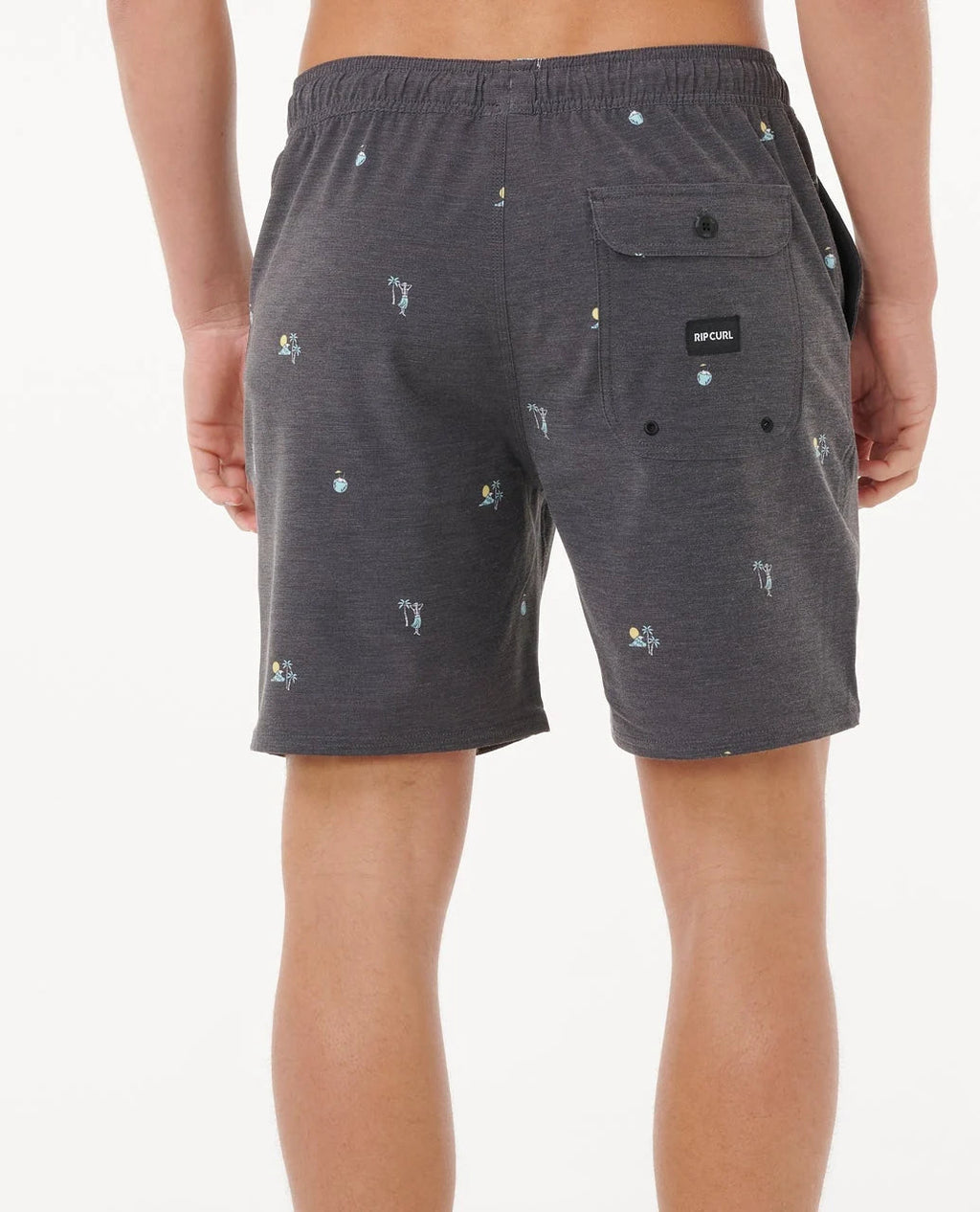 Ripcurl Men’s Skelly Breach Volley Shorts, back view