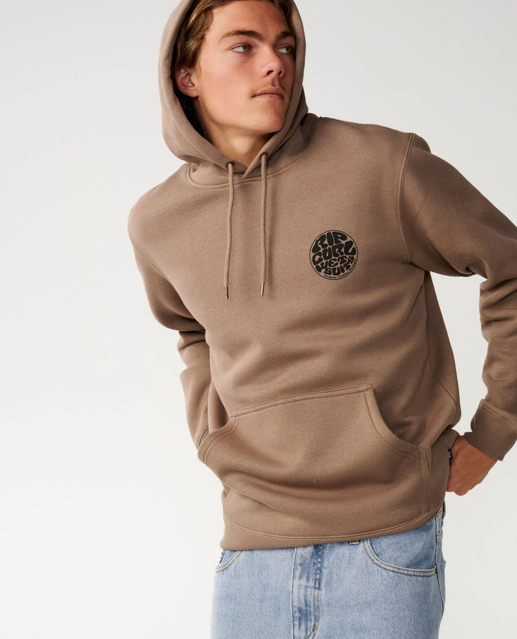 Ripcurl Men’s Wetsuit Icon Hoodie in walnut, front view
