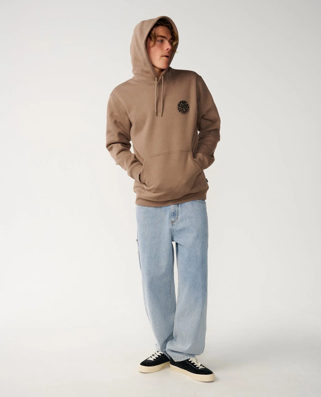 Ripcurl Men’s Wetsuit Icon Hoodie in walnut, full view