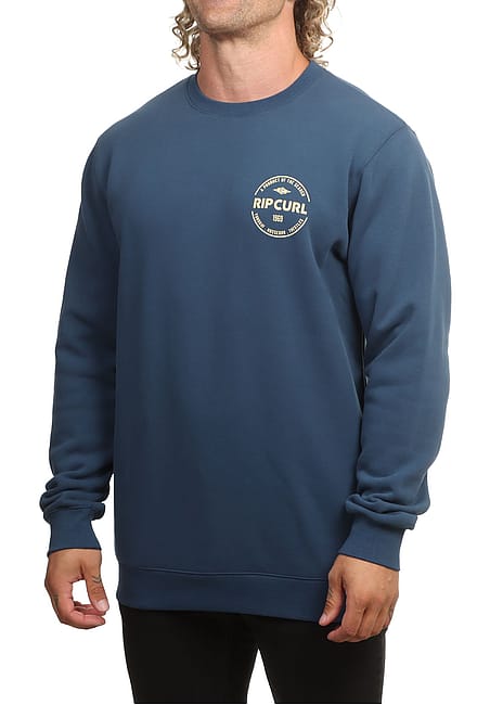 Ripcurl Staple Crew in light navy, side view