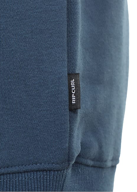 Ripcurl Staple Crew in light navy, tag detail