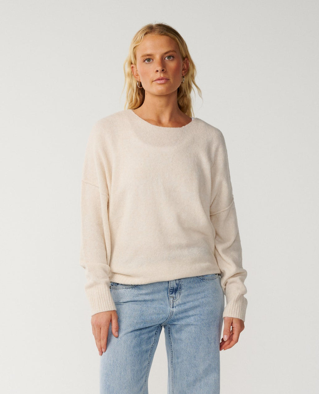 Ripcurl Women’s Emily Sweater in Ecru Marle, front view