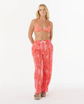 Ripcurl Women’s Keepsakes Terry Pant in Watermelon, front view