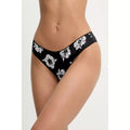 Ripcurl Women’s Party Wave Cheeky Hipster Bikini Bottom in black, front view