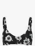 Ripcurl Women’s Party Wave Multi Fit Bikini Top in black and white, product view 1
