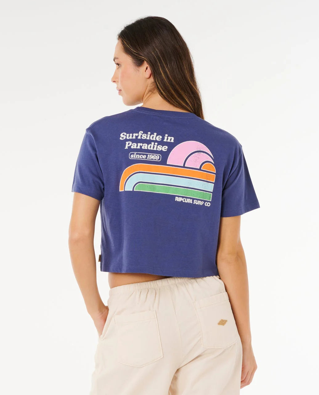 Ripcurl Women’s Surfside Cropped Tee, product view 2