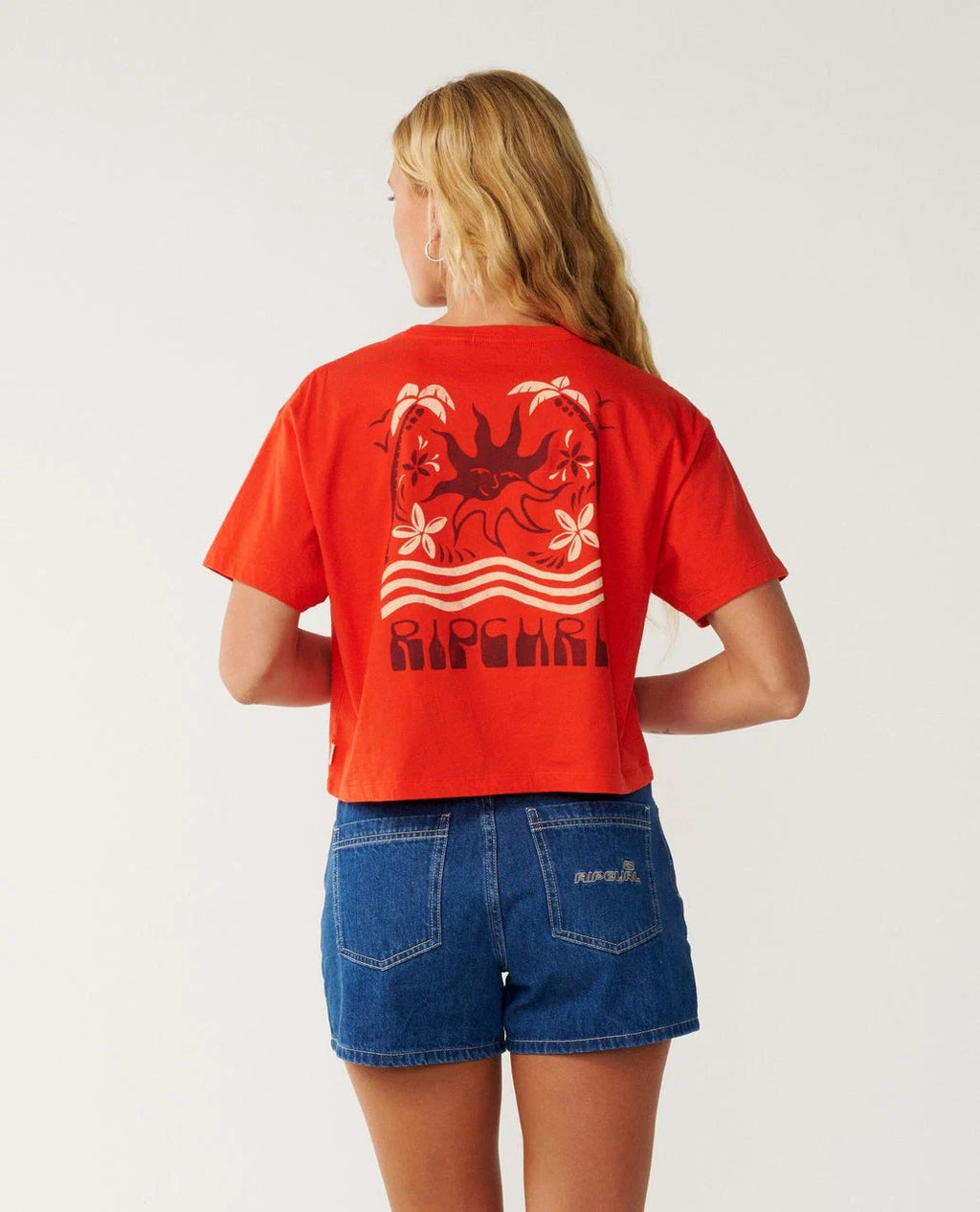 Ripcurl Women’s Swell Crop Tee, back view